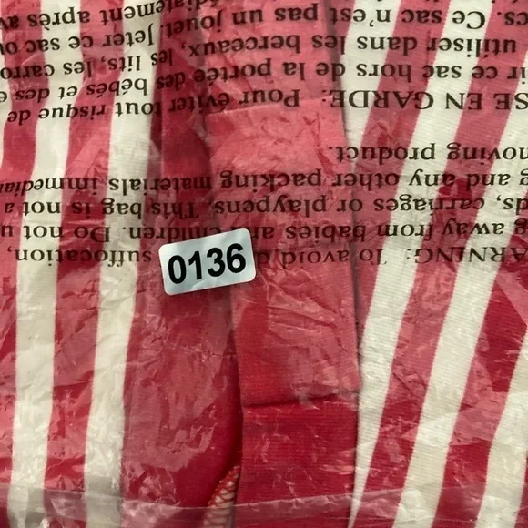 Kate Spade Women’s Small Striped T-shirt with Bow Coral Pink Orange - Picture 6 of 6